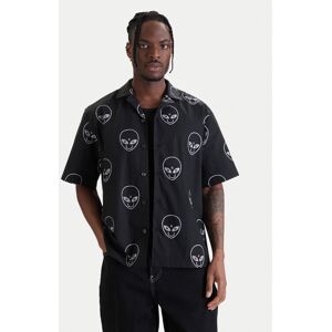 HUGO Košeľa Eligino 50560698 Čierna Relaxed Fit Muži HUGO Košeľa Eligino 50560698 Čierna Relaxed Fit Muži