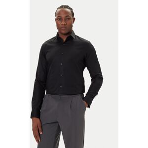 Calvin Klein Košeľa LV019EU053 Čierna Slim Fit Muži Calvin Klein Košeľa LV019EU053 Čierna Slim Fit Muži