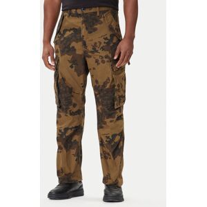 G-Star Raw Bavlnené nohavice R-3N D25224-D553 Zelená Straight Fit Muži G-Star Raw Bavlnené nohavice R-3N D25224-D553 Zelená Straight Fit Muži