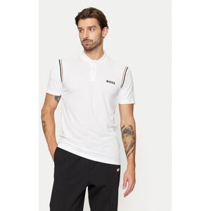 Boss Tričko Pariq 50534347 Biela Slim Fit Muži Boss Tričko Pariq 50534347 Biela Slim Fit Muži