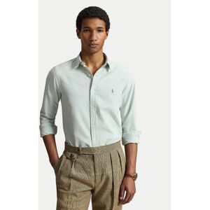 Polo Ralph Lauren Košeľa 710792161501 Svetlo zelená Slim Fit Muži Polo Ralph Lauren Košeľa 710792161501 Svetlo zelená Slim Fit Muži