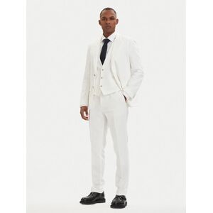 HUGO Oblek Henry 50559672 Krémová Slim Fit Muži HUGO Oblek Henry 50559672 Krémová Slim Fit Muži