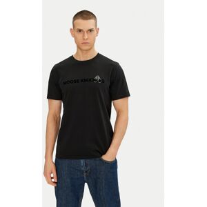 Moose Knuckles Tričko Conway M15MT760 Čierna Regular Fit Muži Moose Knuckles Tričko Conway M15MT760 Čierna Regular Fit Muži
