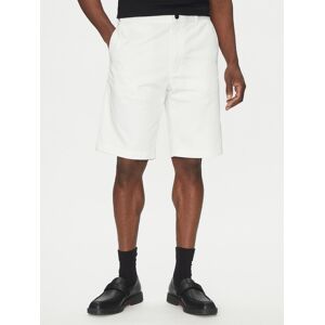 HUGO Bavlnené šortky Darik 50505857 Biela Regular Fit Muži HUGO Bavlnené šortky Darik 50505857 Biela Regular Fit Muži