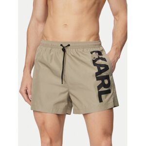 KARL LAGERFELD Plavecké šortky A1M46013 Béžová Regular Fit Muži KARL LAGERFELD Plavecké šortky A1M46013 Béžová Regular Fit Muži