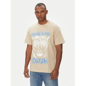 Versace Jeans Couture Tričko 78GAHT06 Béžová Regular Fit Muži Versace Jeans Couture Tričko 78GAHT06 Béžová Regular Fit Muži