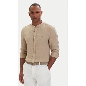 Tommy Hilfiger Košeľa MW0MW39271 Tmavo béžová Slim Fit Muži Tommy Hilfiger Košeľa MW0MW39271 Tmavo béžová Slim Fit Muži