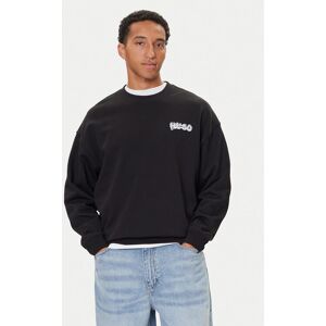 HUGO Mikina Nyrocrew 50549778 Čierna Loose Fit Muži HUGO Mikina Nyrocrew 50549778 Čierna Loose Fit Muži