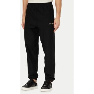 Calvin Klein Jeans Teplákové nohavice LV04RF249G Čierna Regular Fit Muži Calvin Klein Jeans Teplákové nohavice LV04RF249G Čierna Regular Fit Muži