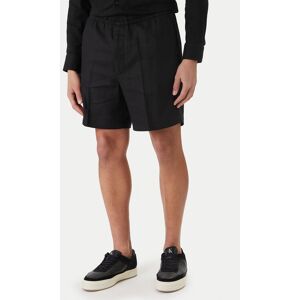 Calvin Klein Bavlnené šortky LV04LF620G Čierna Straight Fit Muži Calvin Klein Bavlnené šortky LV04LF620G Čierna Straight Fit Muži