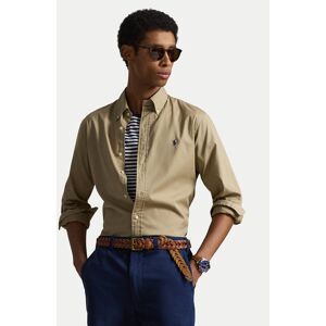 Polo Ralph Lauren Košeľa 710B20512001 Béžová Custom Fit Muži Polo Ralph Lauren Košeľa 710B20512001 Béžová Custom Fit Muži