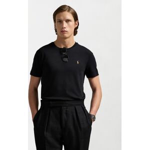 Polo Ralph Lauren Tričko 710740727 Čierna Slim Fit Muži Polo Ralph Lauren Tričko 710740727 Čierna Slim Fit Muži