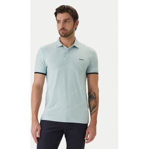 BOSS Polokošeľa Chip Hexa 50554561 Tyrkysová Regular Fit Muži BOSS Polokošeľa Chip Hexa 50554561 Tyrkysová Regular Fit Muži