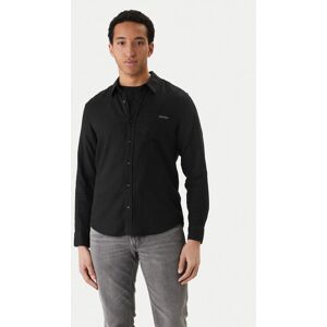 Calvin Klein Jeans Košeľa LV04RF121G Čierna Regular Fit Muži Calvin Klein Jeans Košeľa LV04RF121G Čierna Regular Fit Muži