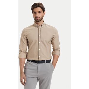 BOSS Košeľa H-Roan 50555920 Béžová Slim Fit Muži BOSS Košeľa H-Roan 50555920 Béžová Slim Fit Muži