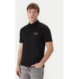 Armani Exchange Polokošeľa XM002232 AF10364 UC001 Čierna Regular Fit Muži Armani Exchange Polokošeľa XM002232 AF10364 UC001 Čierna Regular Fit Muži