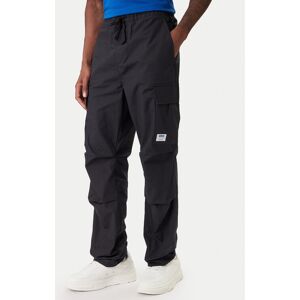 HUGO Bavlnené nohavice Gadic242 50545643 Čierna Relaxed Fit Muži HUGO Bavlnené nohavice Gadic242 50545643 Čierna Relaxed Fit Muži