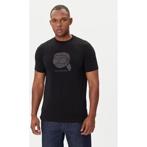 KARL LAGERFELD Tričko 755032 554221 Čierna Regular Fit Muži KARL LAGERFELD Tričko 755032 554221 Čierna Regular Fit Muži