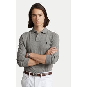 Polo Ralph Lauren Polokošeľa 710681126003 Sivá Slim Fit Muži Polo Ralph Lauren Polokošeľa 710681126003 Sivá Slim Fit Muži