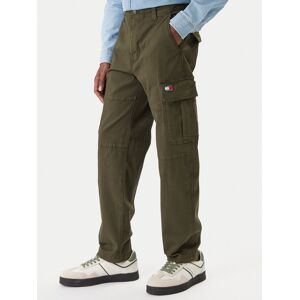 Tommy Jeans Bavlnené nohavice Sonny DM0DM22651 Zelená Slim Fit Muži Tommy Jeans Bavlnené nohavice Sonny DM0DM22651 Zelená Slim Fit Muži