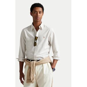 Polo Ralph Lauren Košeľa 710953710004 Svetlo béžová Slim Fit Muži Polo Ralph Lauren Košeľa 710953710004 Svetlo béžová Slim Fit Muži
