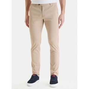 Bugatti Chino nohavice 4890-76301C Béžová Slim Fit Muži Bugatti Chino nohavice 4890-76301C Béžová Slim Fit Muži