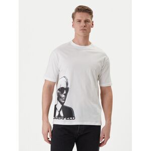KARL LAGERFELD Tričko 755170 562251 Biela Loose Fit Muži KARL LAGERFELD Tričko 755170 562251 Biela Loose Fit Muži