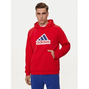 adidas Mikina Future Icons Badge of Sport IS8338 Červená Regular Fit Muži adidas Mikina Future Icons Badge of Sport IS8338 Červená Regular Fit Muži