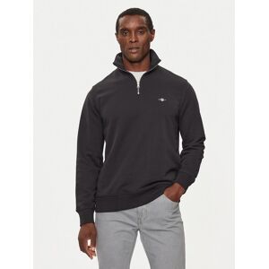 Gant Mikina Reg Shield Half Zip Sweat 2008005 Čierna Regular Fit Muži Gant Mikina Reg Shield Half Zip Sweat 2008005 Čierna Regular Fit Muži