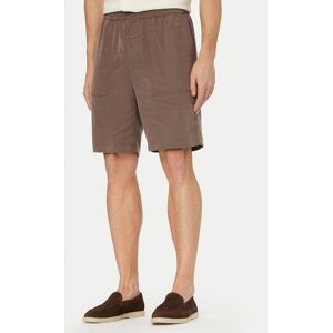 Calvin Klein Bavlnené šortky LV04LF614G Hnedá Relaxed Fit Muži Calvin Klein Bavlnené šortky LV04LF614G Hnedá Relaxed Fit Muži