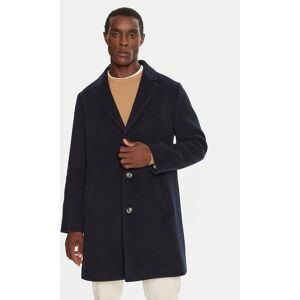 Tommy Hilfiger Vlnený kabát MW0MW36611 Tmavomodrá Regular Fit Muži Tommy Hilfiger Vlnený kabát MW0MW36611 Tmavomodrá Regular Fit Muži