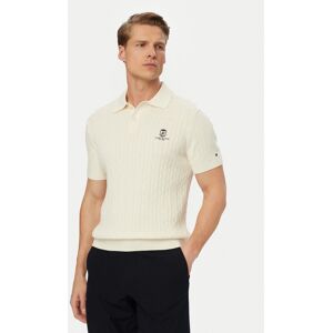 Tommy Hilfiger Polokošeľa MW0MW42788 Krémová Regular Fit Muži Tommy Hilfiger Polokošeľa MW0MW42788 Krémová Regular Fit Muži