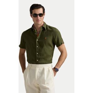 Polo Ralph Lauren Košeľa 710968912002 Kaki Custom Fit Muži Polo Ralph Lauren Košeľa 710968912002 Kaki Custom Fit Muži