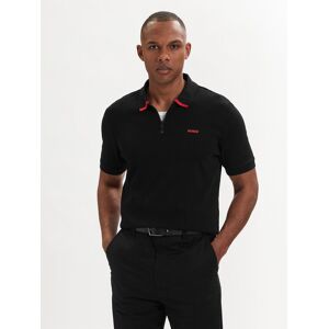 HUGO Polokošeľa Dalomino 50511721 Čierna Regular Fit Muži HUGO Polokošeľa Dalomino 50511721 Čierna Regular Fit Muži