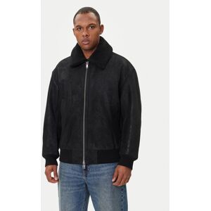 BOSS Kožená bunda Jonier 50547567 Čierna Relaxed Fit Muži BOSS Kožená bunda Jonier 50547567 Čierna Relaxed Fit Muži