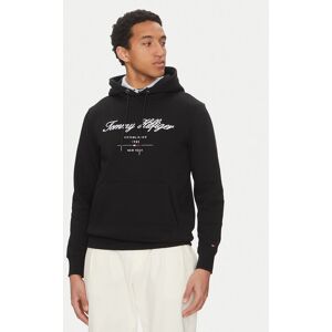 Tommy Hilfiger Mikina Script Logo MW0MW33631 Čierna Regular Fit Muži Tommy Hilfiger Mikina Script Logo MW0MW33631 Čierna Regular Fit Muži