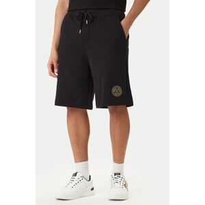 Versace Jeans Couture Športové kraťasy 80GADT03 CF01T Čierna Regular Fit Muži Versace Jeans Couture Športové kraťasy 80GADT03 CF01T Čierna Regular Fit Muži