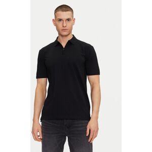 HUGO Polokošeľa Dekok233 50543368 Čierna Regular Fit Muži HUGO Polokošeľa Dekok233 50543368 Čierna Regular Fit Muži