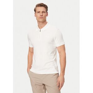 Calvin Klein Polokošeľa LV04LE255G Biela Slim Fit Muži Calvin Klein Polokošeľa LV04LE255G Biela Slim Fit Muži