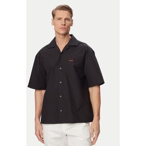 HUGO Košeľa Espino 50560580 Čierna Oversize Muži HUGO Košeľa Espino 50560580 Čierna Oversize Muži