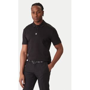 HUGO Polokošeľa Deabono_D 50517638 Čierna Regular Fit Muži HUGO Polokošeľa Deabono_D 50517638 Čierna Regular Fit Muži