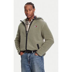 Tommy Jeans Fleecová mikina DM0DM19224 Zelená Regular Fit Muži Tommy Jeans Fleecová mikina DM0DM19224 Zelená Regular Fit Muži
