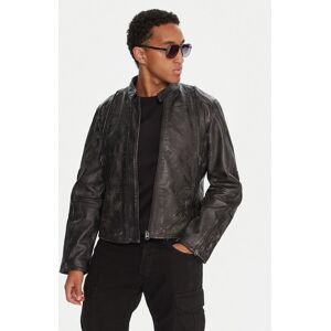 G-Star Raw Kožená bunda D26931-E082 Sivá Regular Fit Muži G-Star Raw Kožená bunda D26931-E082 Sivá Regular Fit Muži