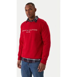 Tommy Hilfiger Mikina Logo MW0MW11596 Červená Regular Fit Muži Tommy Hilfiger Mikina Logo MW0MW11596 Červená Regular Fit Muži