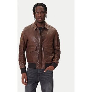 Aeronautica Militare Kožená bunda 252PN0963U100839 Hnedá Regular Fit Muži Aeronautica Militare Kožená bunda 252PN0963U100839 Hnedá Regular Fit Muži