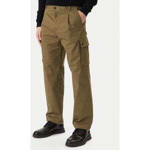 HUGO Bavlnené nohavice Craysen 50553180 Zelená Straight Fit Muži HUGO Bavlnené nohavice Craysen 50553180 Zelená Straight Fit Muži