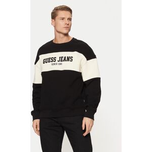 Guess Jeans Mikina M4BQ39 K9V31 Čierna Classic Fit Muži Guess Jeans Mikina M4BQ39 K9V31 Čierna Classic Fit Muži