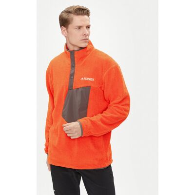 adidas Fleecová mikina Terrex XPLORIC IM7424 Oranžová Regular Fit Muži adidas Fleecová mikina Terrex XPLORIC IM7424 Oranžová Regular Fit Muži