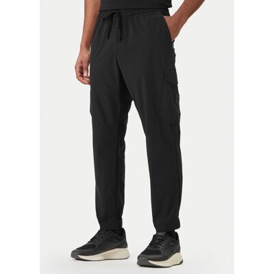 Boss Bavlnené nohavice T_Urbanex-CargoLight 50508339 Čierna Tapered Fit Muži Boss Bavlnené nohavice T_Urbanex-CargoLight 50508339 Čierna Tapered Fit Muži