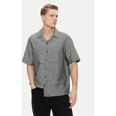 Calvin Klein Košeľa K10K109521 Sivá Relaxed Fit Muži Calvin Klein Košeľa K10K109521 Sivá Relaxed Fit Muži